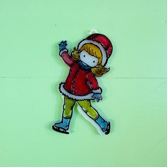 Vintage Joan Walsh Anglund Christmas Ornaments Set of Three Vintage 80s Xmas - Picture 3 of 7